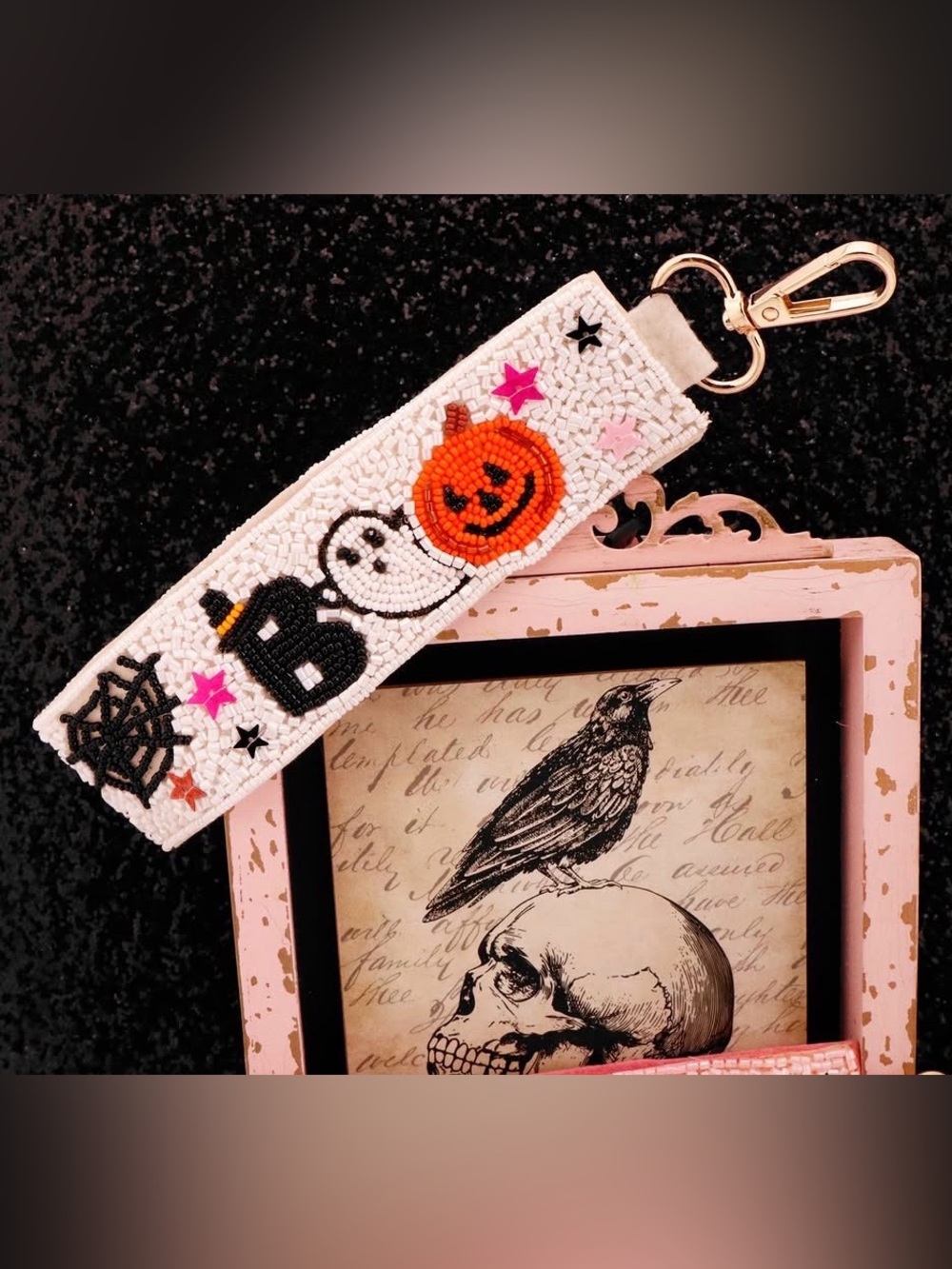 Halloween Beaded Pumpkin & Ghost Kids Costume Accessory - White/Orange